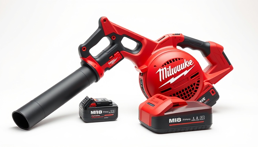 Milwaukee M18 Battery Offer: Cordless blower with battery and charger.