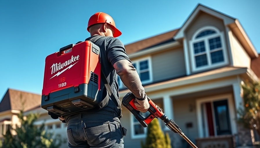Worker using Milwaukee M18 Switch Tank Backpack Sprayer outdoors