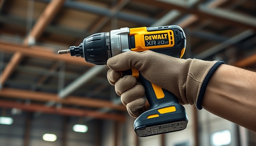 DeWalt impact driver savings: tool in use in industrial setting.