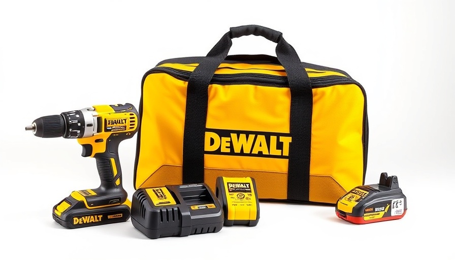DeWalt tool set with drill and driver, perfect for Father's Day.