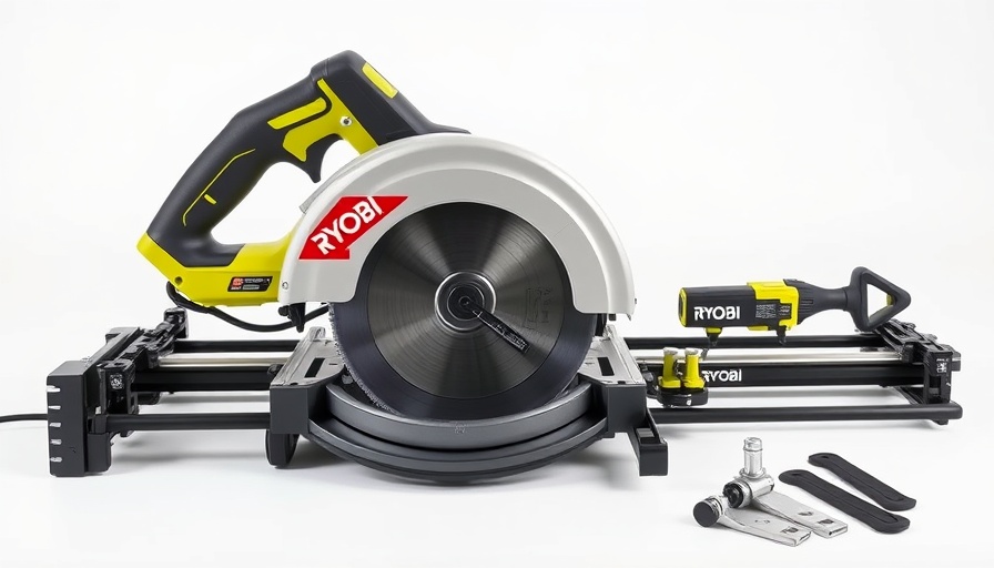 Ryobi Track Saw Kit with components, cost-effective option.