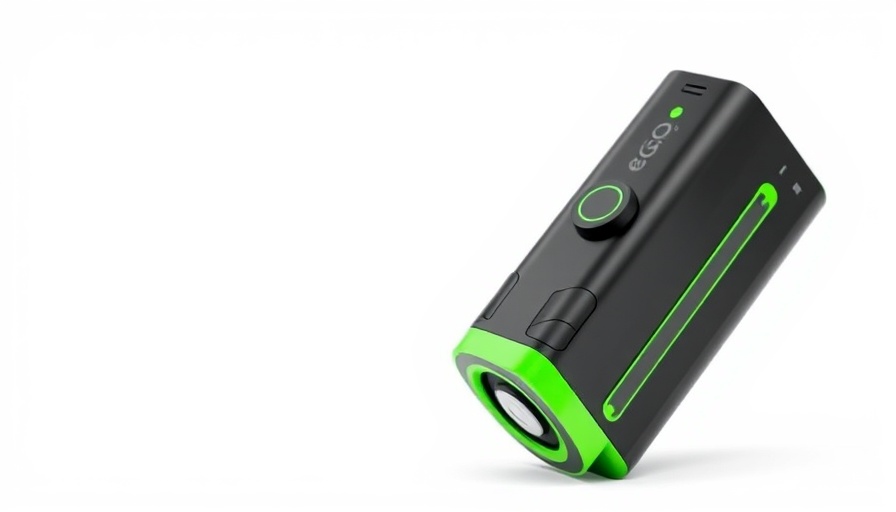 Sleek EGO Power+ ARC lithium battery highlighting design.