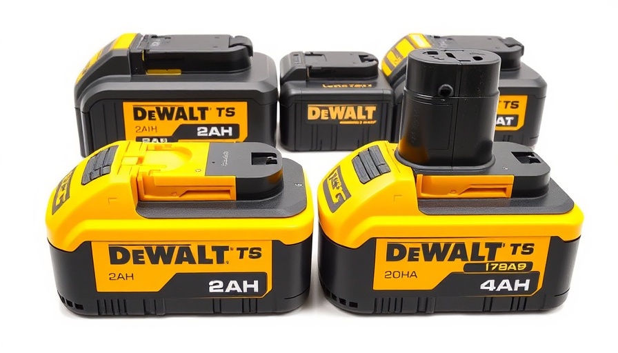 DeWalt Battery Deals: 2AH and 4AH batteries side by side.