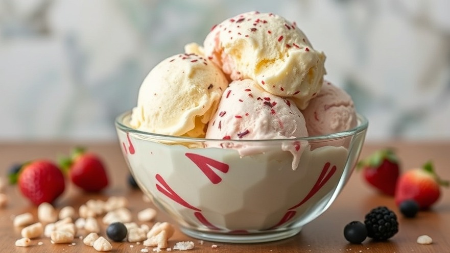 Delicious homemade ice cream in a bowl, perfect for family fun cooking.