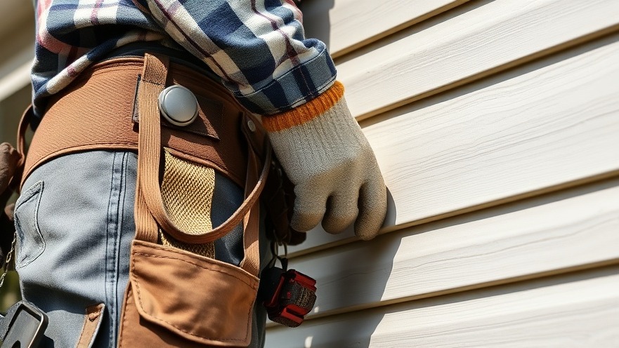 Close-up of a worker installing vinyl siding, showcasing best siding options with detailed texture.
