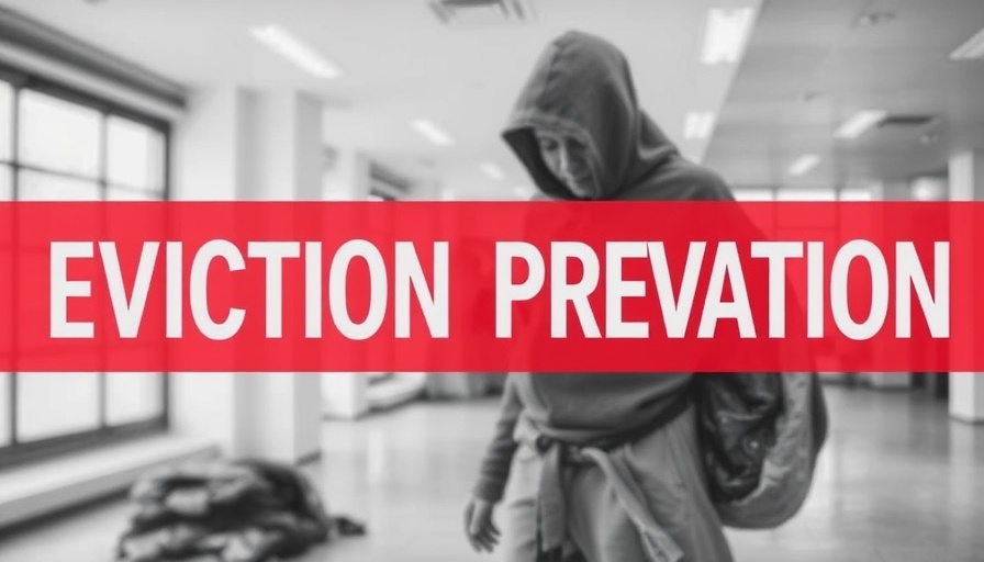 Eviction prevention awareness poster in San Francisco.