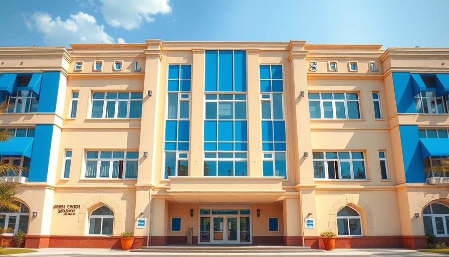 Imposing school building in San Francisco, vibrant urban architecture.