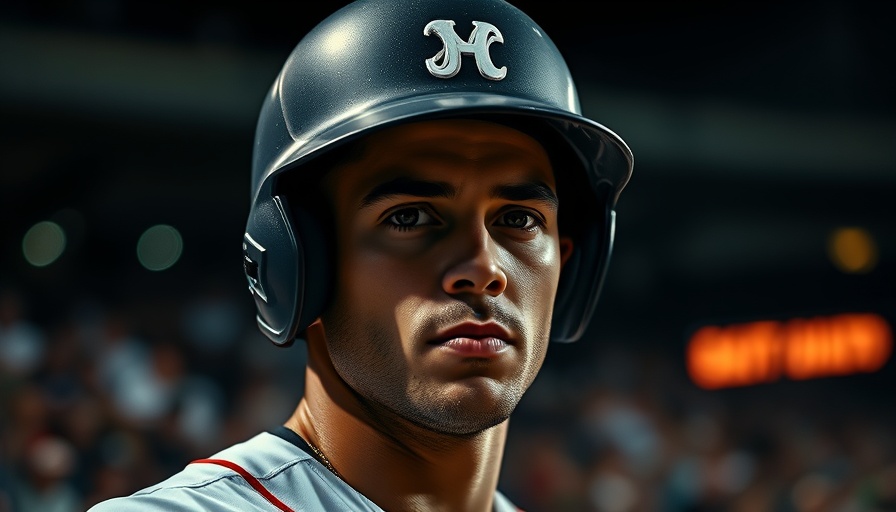 Player with helmet in a baseball dugout, focused expression, Tyler Fitzgerald injury update.