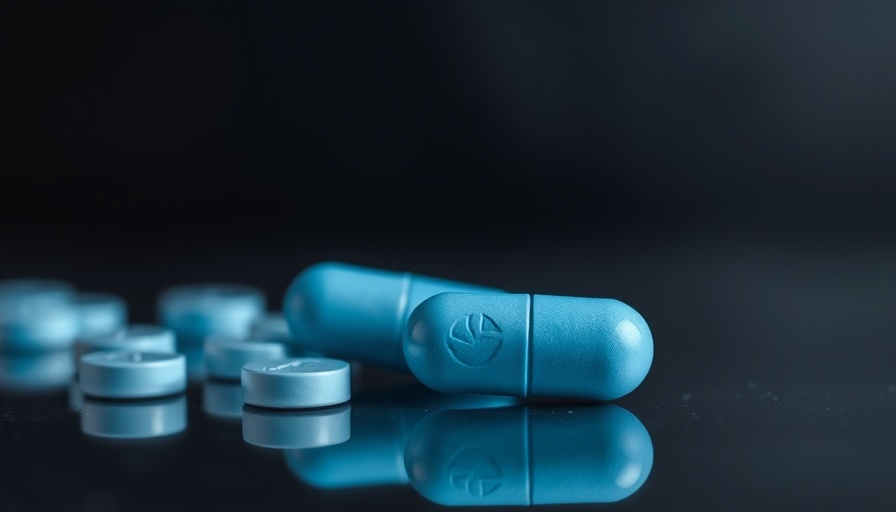 Close-up of blue pills highlighting Carfentanil overdose risks.