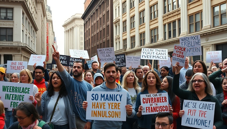 May Day rallies in San Francisco protest Trump policies, diverse protesters hold signs passionately.