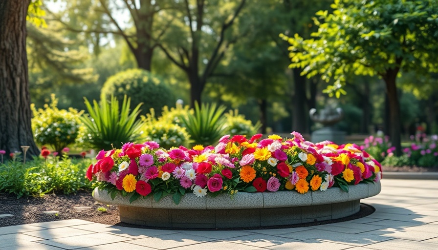 Peaceful Permanent Breast Cancer Memorial Garden with vibrant flowers.