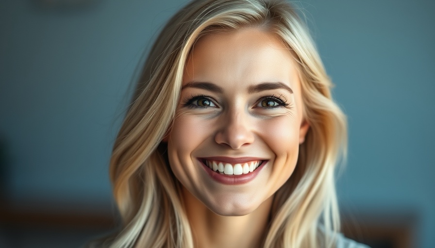 Professional portrait of a smiling woman with blonde hair.