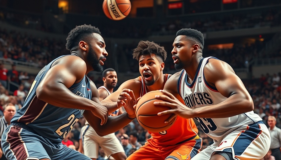 Intense basketball game at Warriors arena featuring player confrontation.