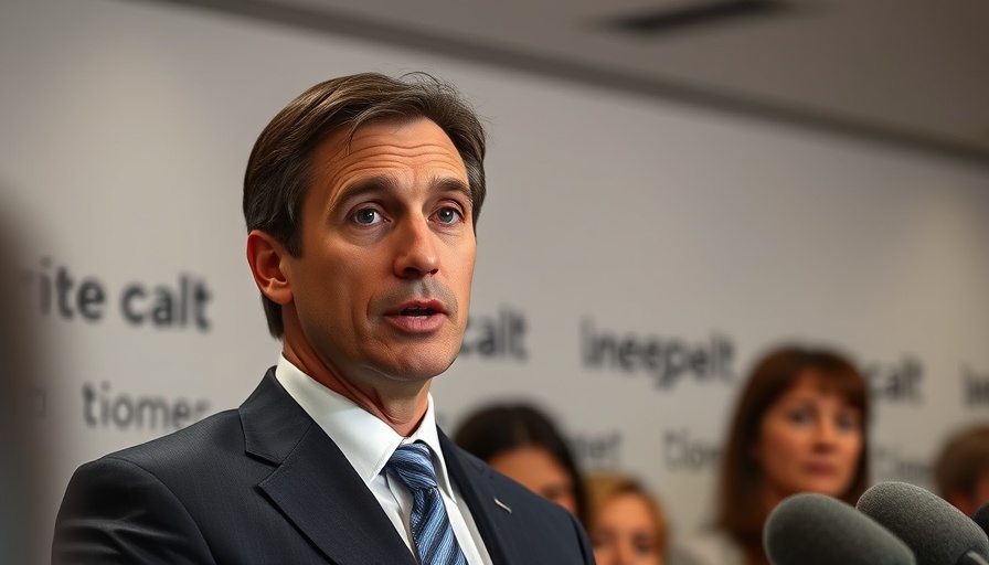 Formal individual speaking at a press conference about Gulf of Mexico name change.