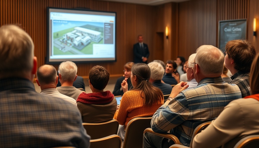San Francisco local news community meeting with building plans presented.