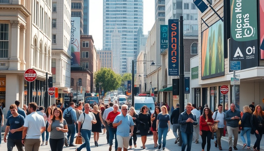 San Francisco local news shows busy street corner with pedestrians.