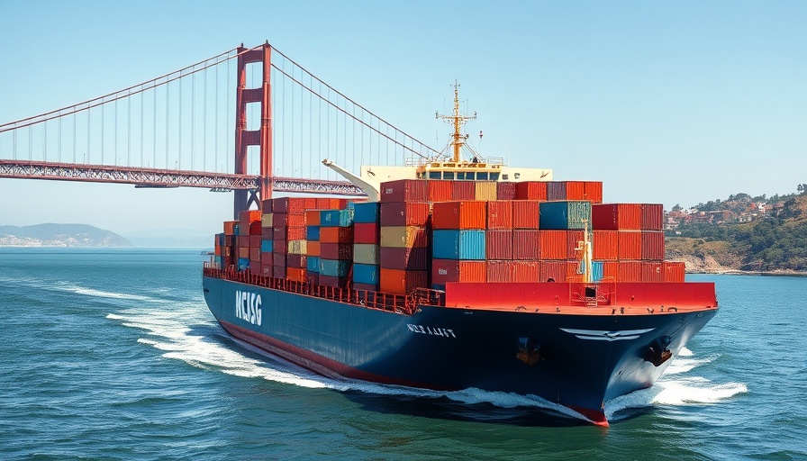 Cargo ship under Golden Gate Bridge illustrating U.S.-China trade deal impact.