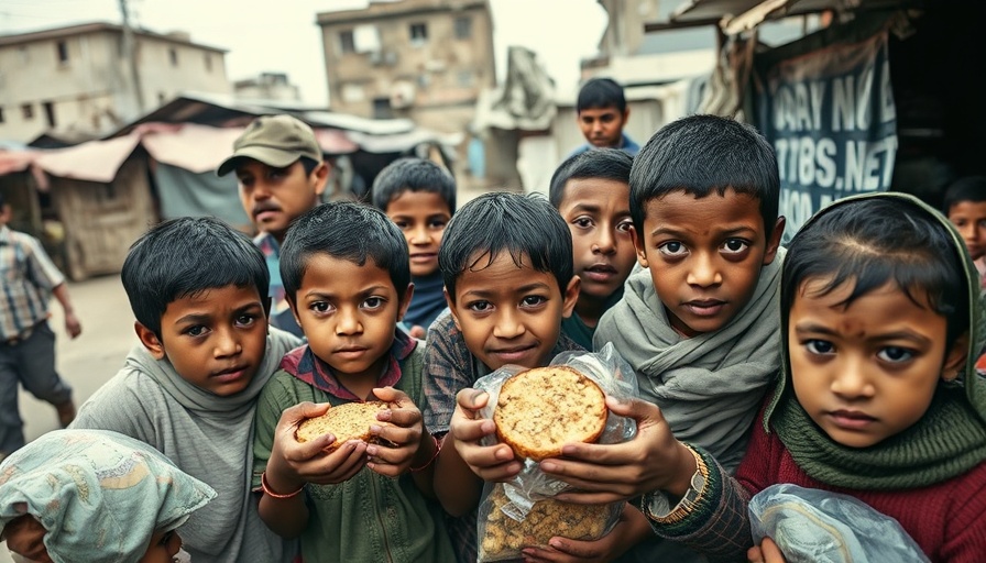 People receiving food aid during Gaza starvation crisis.