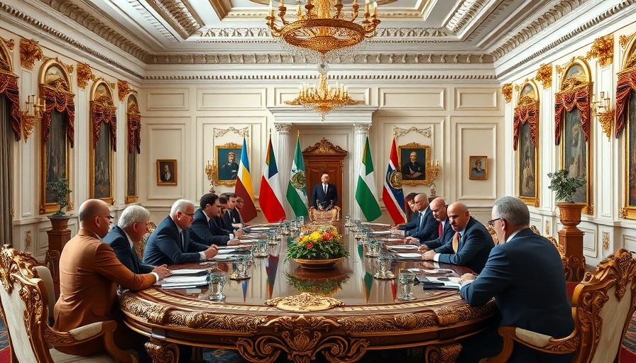 Qatar Airways Boeing Jets purchase signing meeting in elegant setting.