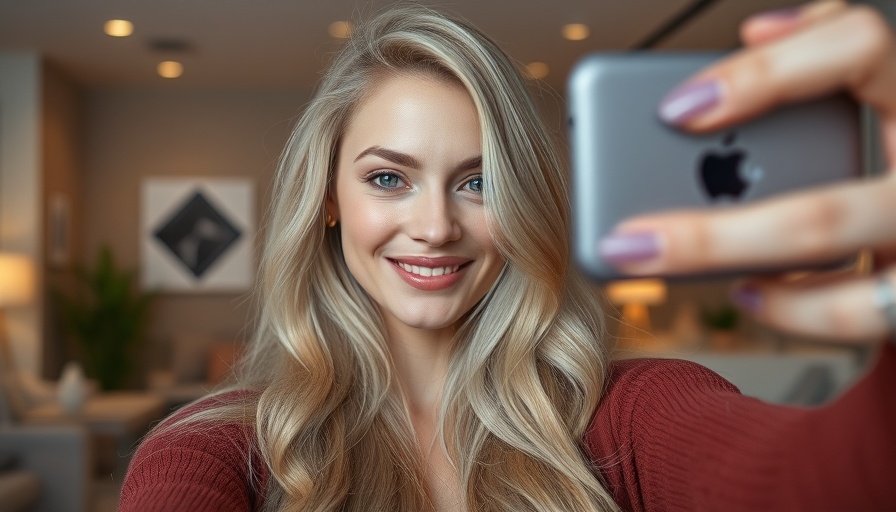 Woman in modern interior taking a selfie, Valeria Marquez Death TikTok Live.