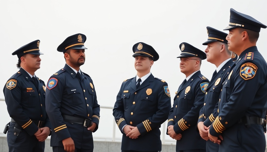 Peace officers at Santa Clara Peace Officers Memorial in solemn honor.