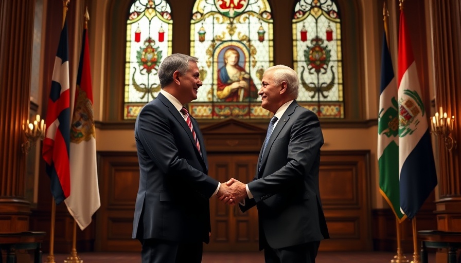 Diplomatic handshake during Vatican Russia-Ukraine peace talks with flags.