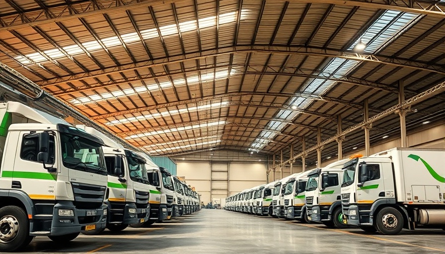 SF News: Recycling trucks in an industrial facility.