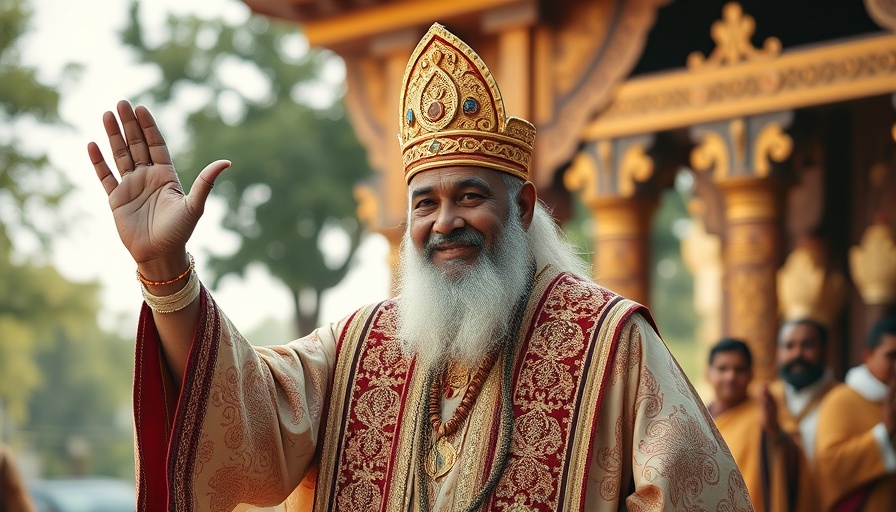 Pope Leo XIV delivering a call for unity in ornate ceremony.