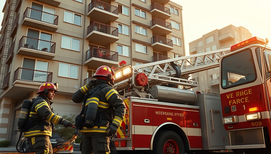 Santa Cruz Fire Department rescue with firefighters at apartment