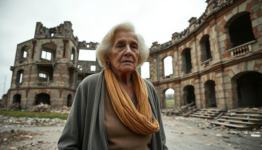 Trump Cease-Fire Ukraine, woman walks past damaged building.