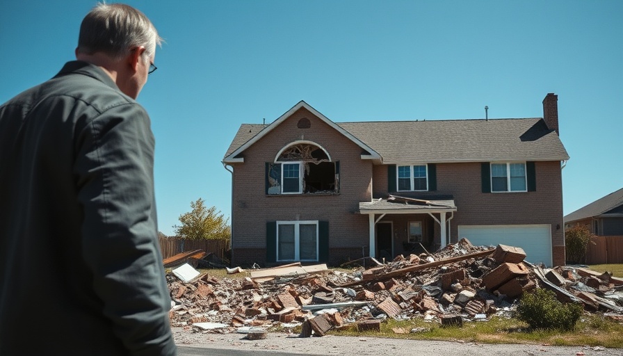 St. Louis tornado sirens failure aftermath showing house damage