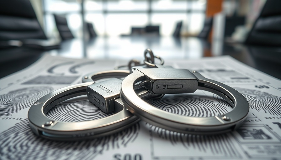 Handcuffs on fingerprint sheet, Oakland man convicted of murder context.
