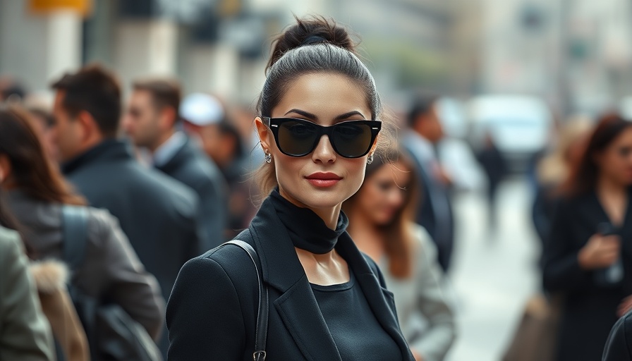 Kim Kardashian robbery trial verdict discussed by stylish woman in black attire.