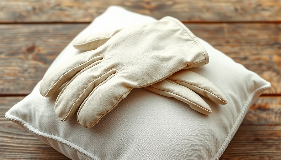 Lincoln gloves auction: vintage white gloves on display.