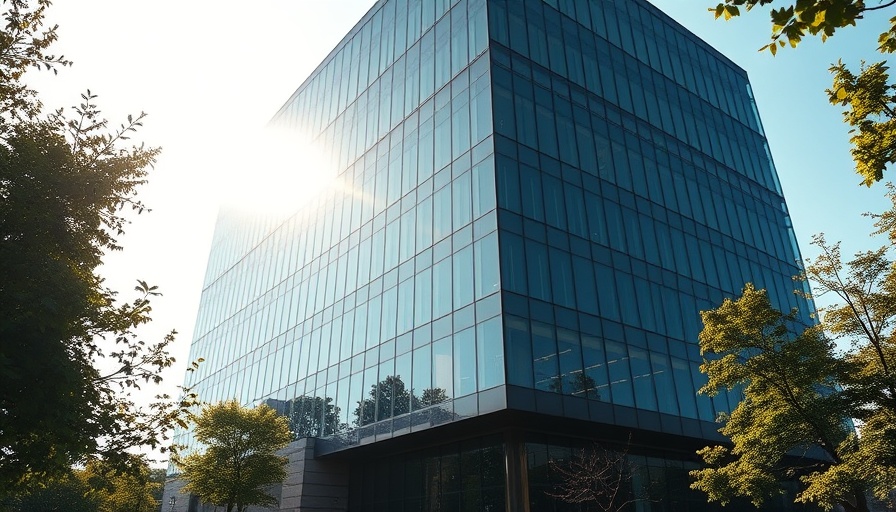 Modern office building in Bay Area, related to ICE operations
