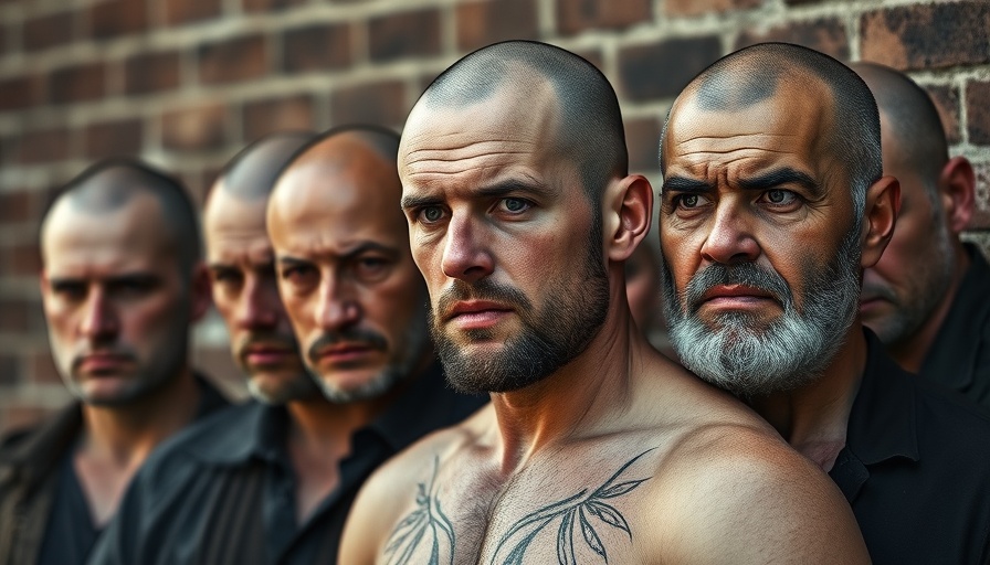 Group of men during Russia and Ukraine prisoner swap, standing by a wall.