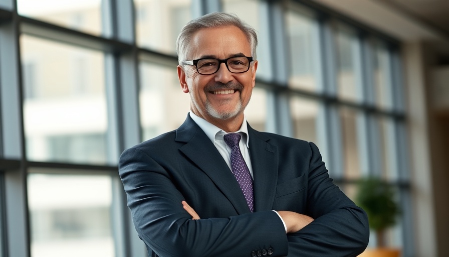 Business executive smiling in office, Circle Pharma expansion in San Francisco.