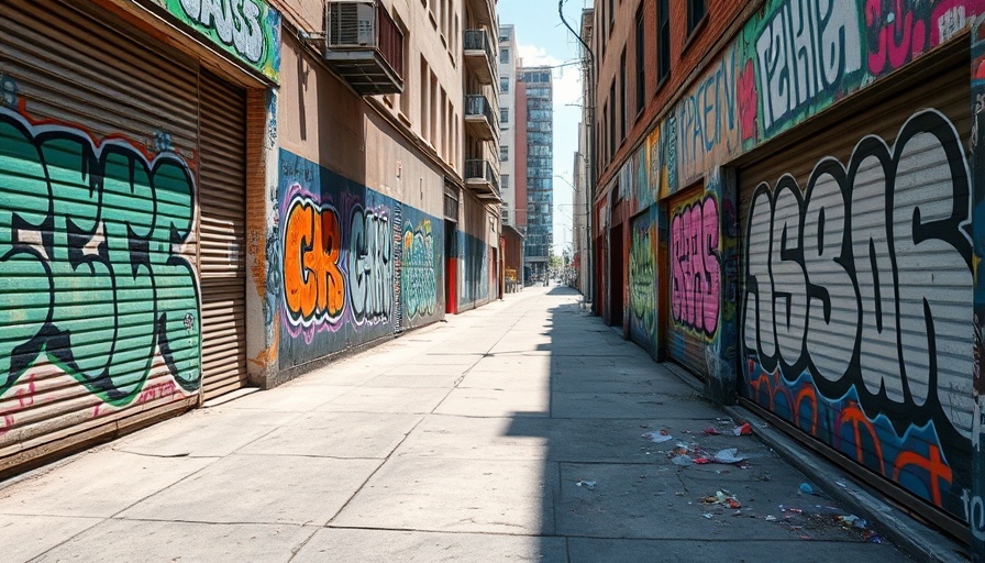 San Francisco urban street scene with graffiti and debris in local news context.