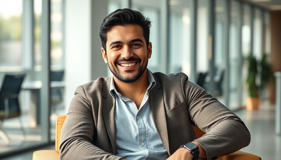 Man smiling in modern office, illustrating Salesforce Informatica acquisition impact.
