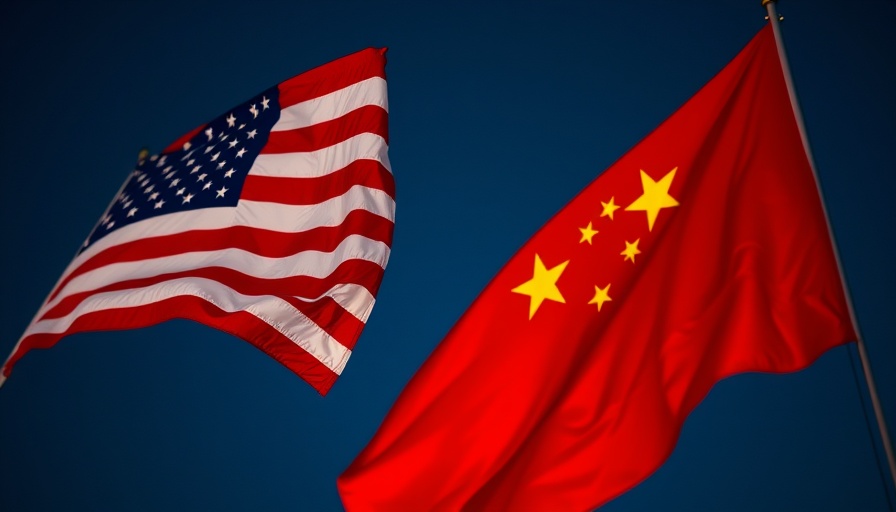 Close-up of U.S. and Chinese flags symbolizing revoked visas issue.
