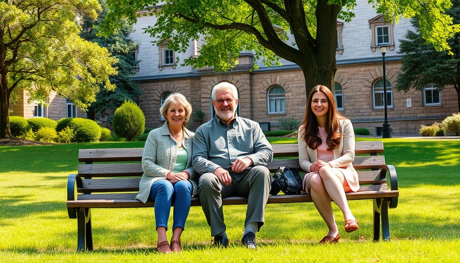 Family sitting in park near historic building, related to Trump’s Visa Revocation Plan
