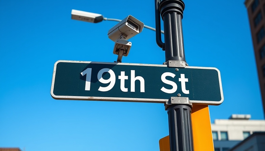 Street sign and surveillance camera on 19th Street in San Francisco, clear day.