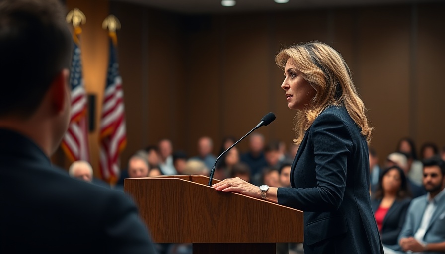 Republicans Regrets Trump Domestic Policy Bill discussed by a speaker at a podium.