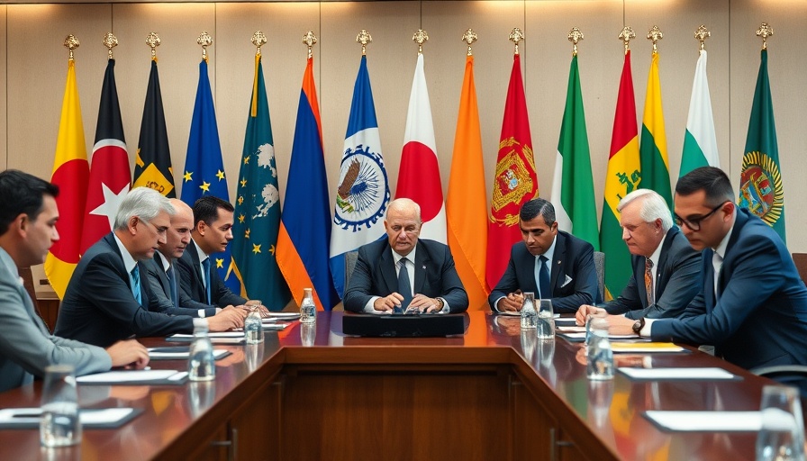 Government officials discussing OECD Economic Growth Projections at a conference.