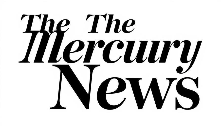 The Mercury News logo, community rally for ICE detention article.