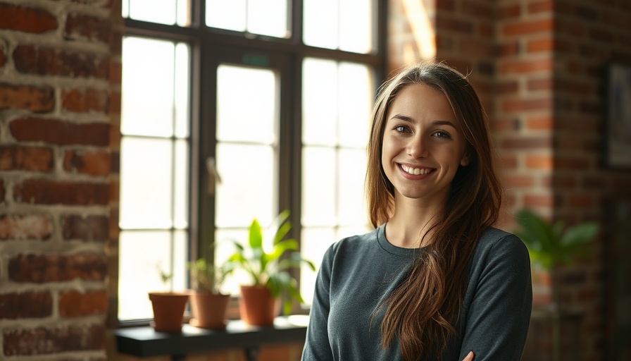 San Francisco local news: Young woman smiling indoors by a brick wall.