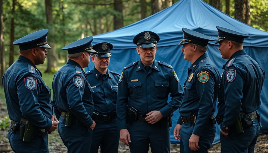 Police officers at bouncy castle accident scene in Australia.