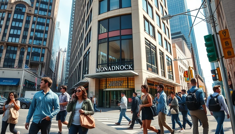 San Francisco Monadnock Building with pedestrians