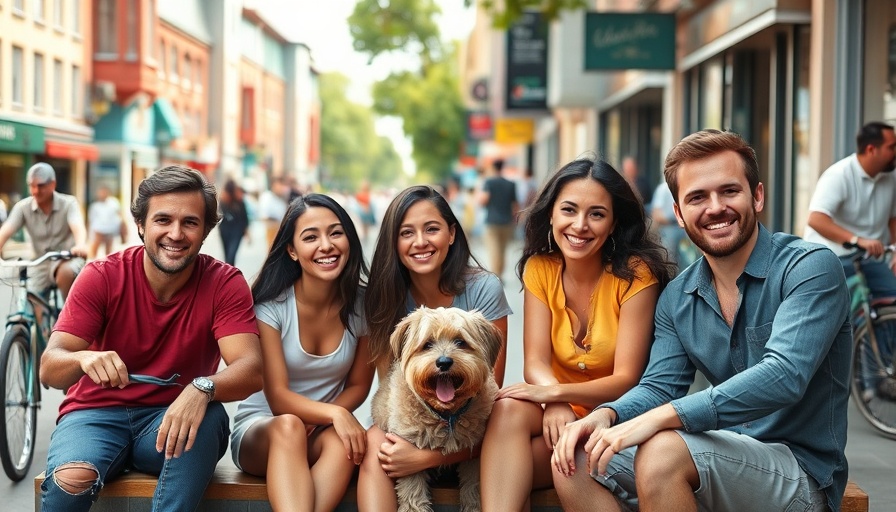 San Francisco local news community gathering with friends and dog.