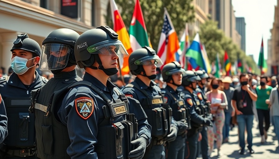 Police presence at nationwide protests against immigration policies